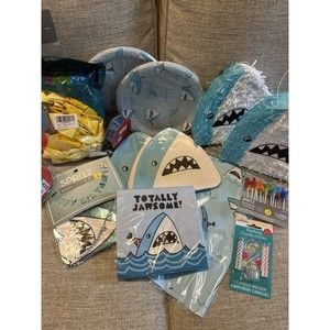 Shark Theme Birthday Party Baby Shower Decorations Supplies, 16 Items!